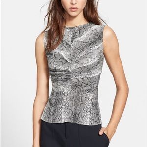 The Kooples Python Print Silk Top S